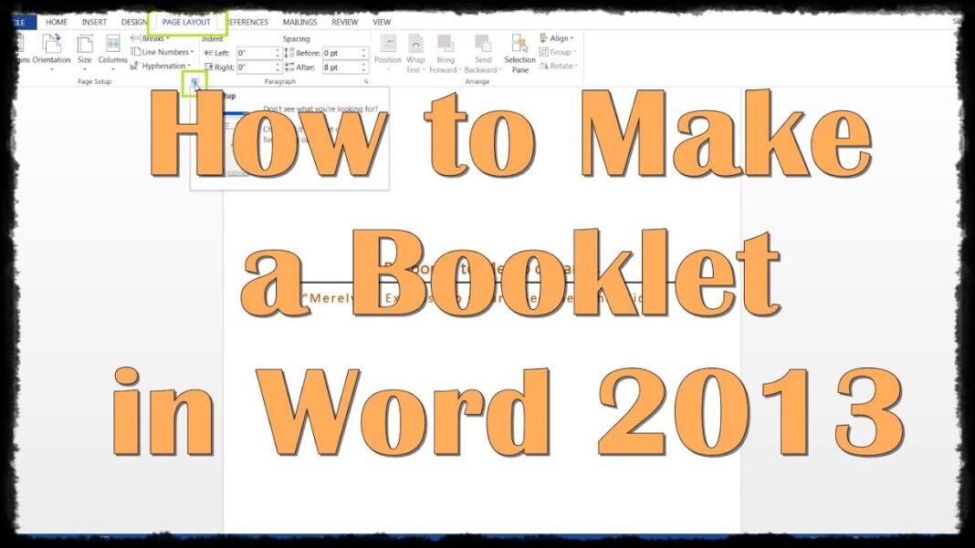 How to Make a Booklet in Word: A Comprehensive Guide